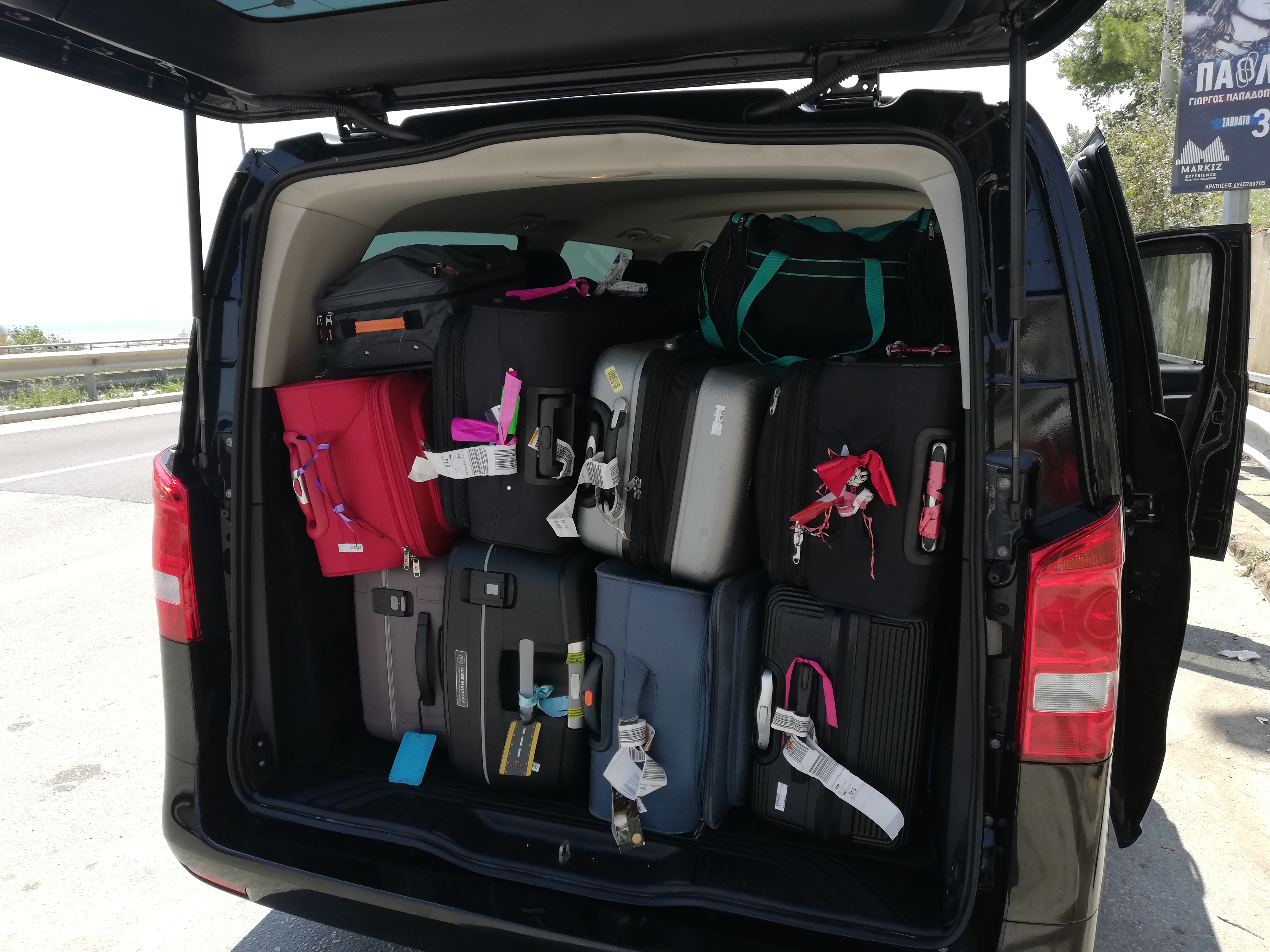 taxi mini van big place for luggage